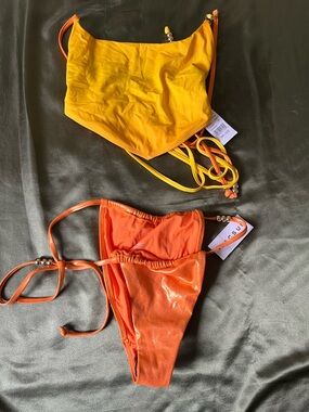 Bundle deal -Yellow & Orange Two-Piece Bikini Set